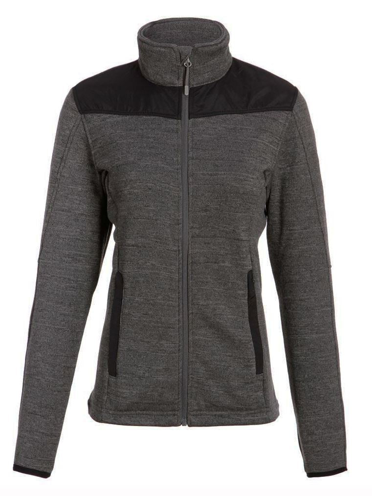 Landway Women's Sweater-Knit Fleece Jacket With Nylon Trim