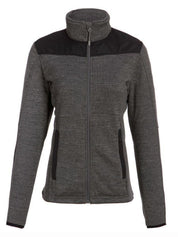 Landway Women's Sweater-Knit Fleece Jacket With Nylon Trim