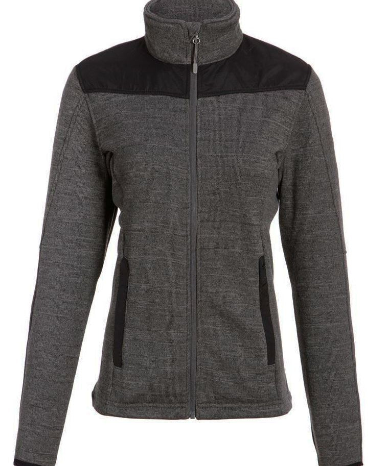 Landway Women's Sweater-Knit Fleece Jacket With Nylon Trim