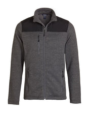 Landway Men's Sweater-Knit Fleece Jacket With Nylon Trim
