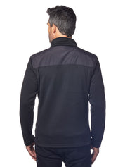 Landway Men's Sweater-Knit Fleece Jacket With Nylon Trim