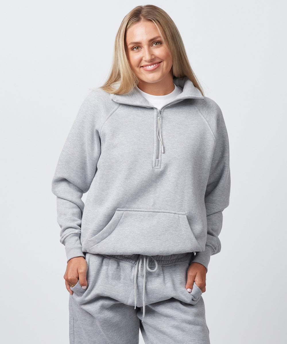 Enza Women's Half Zip Fleece Sweatshirt