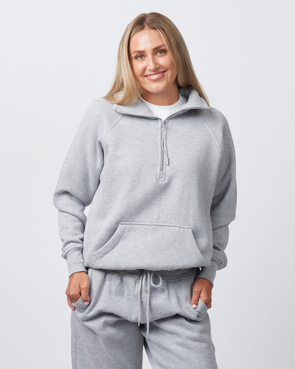 Enza Women's Half Zip Fleece Sweatshirt