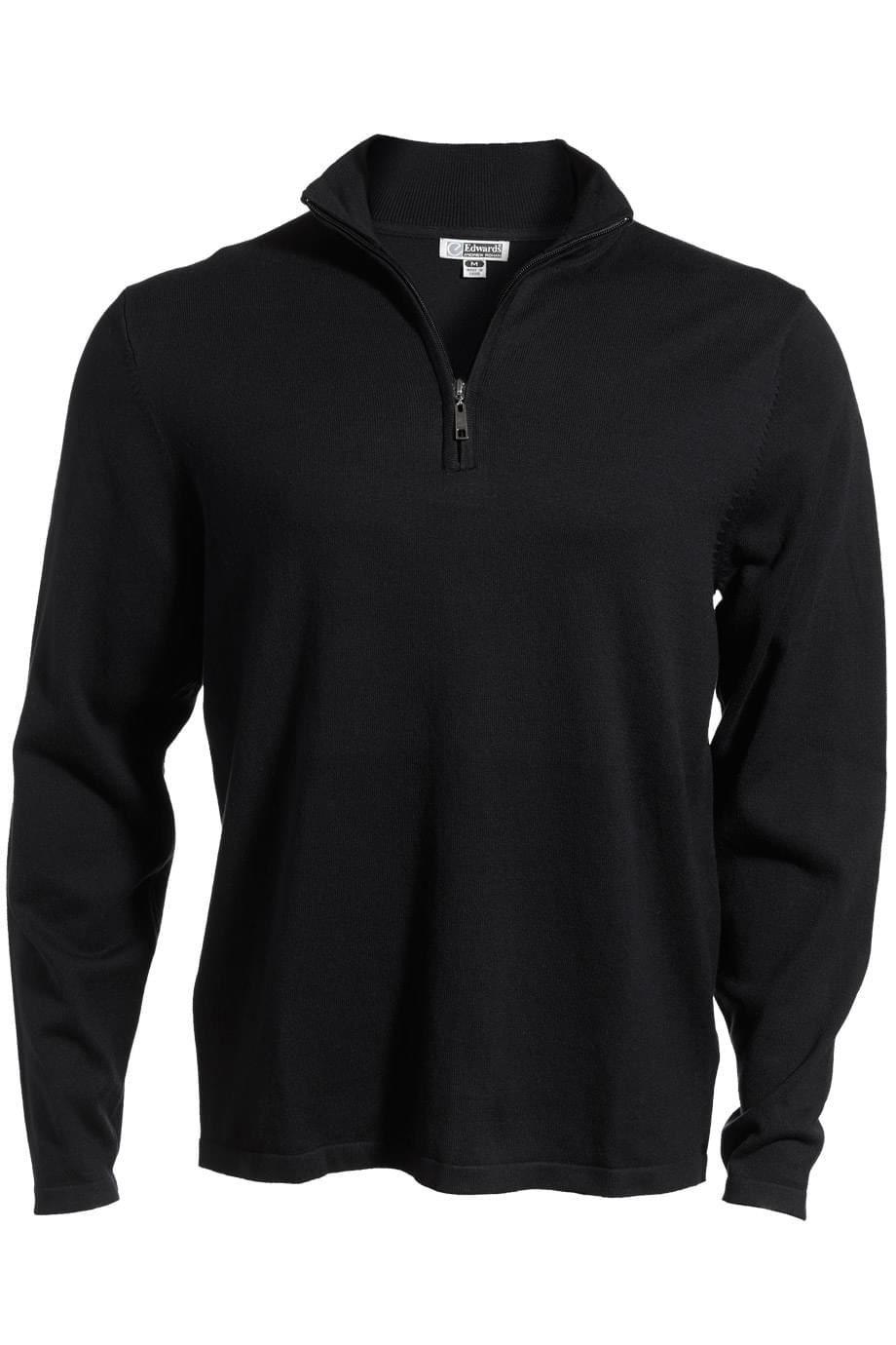 Unisex Quarter Zip Cotton Blend Sweater