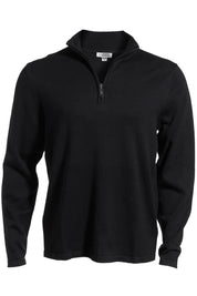 Unisex Quarter Zip Cotton Blend Sweater