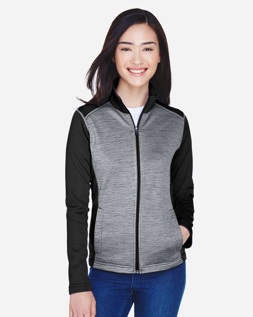Devon and Jones Heathered Colorblock Jacket