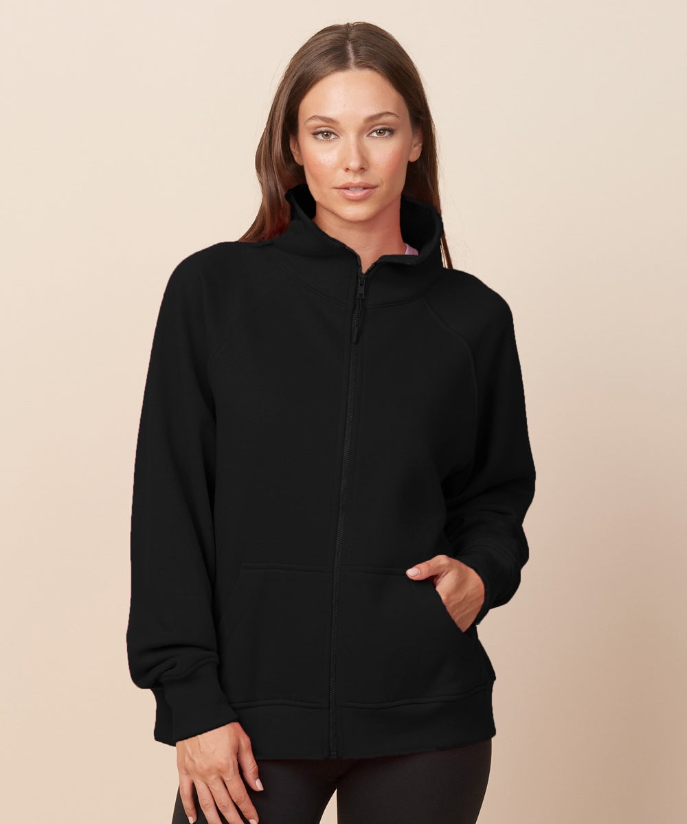 Enza Cadet Collar Full Zip Jacket