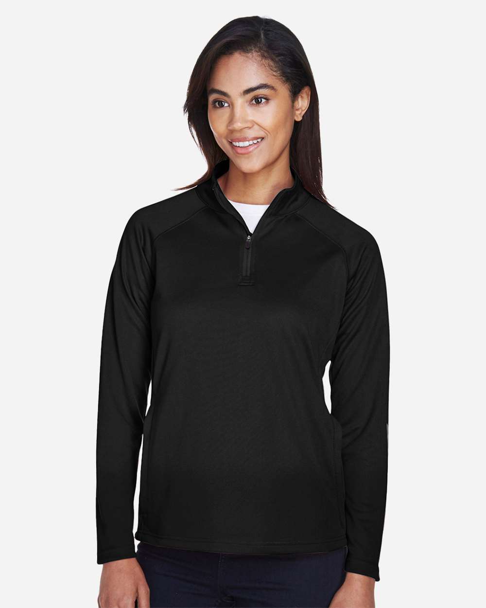 Devon and Jones Tech-Shell Women's 1/4 Zip Pullover