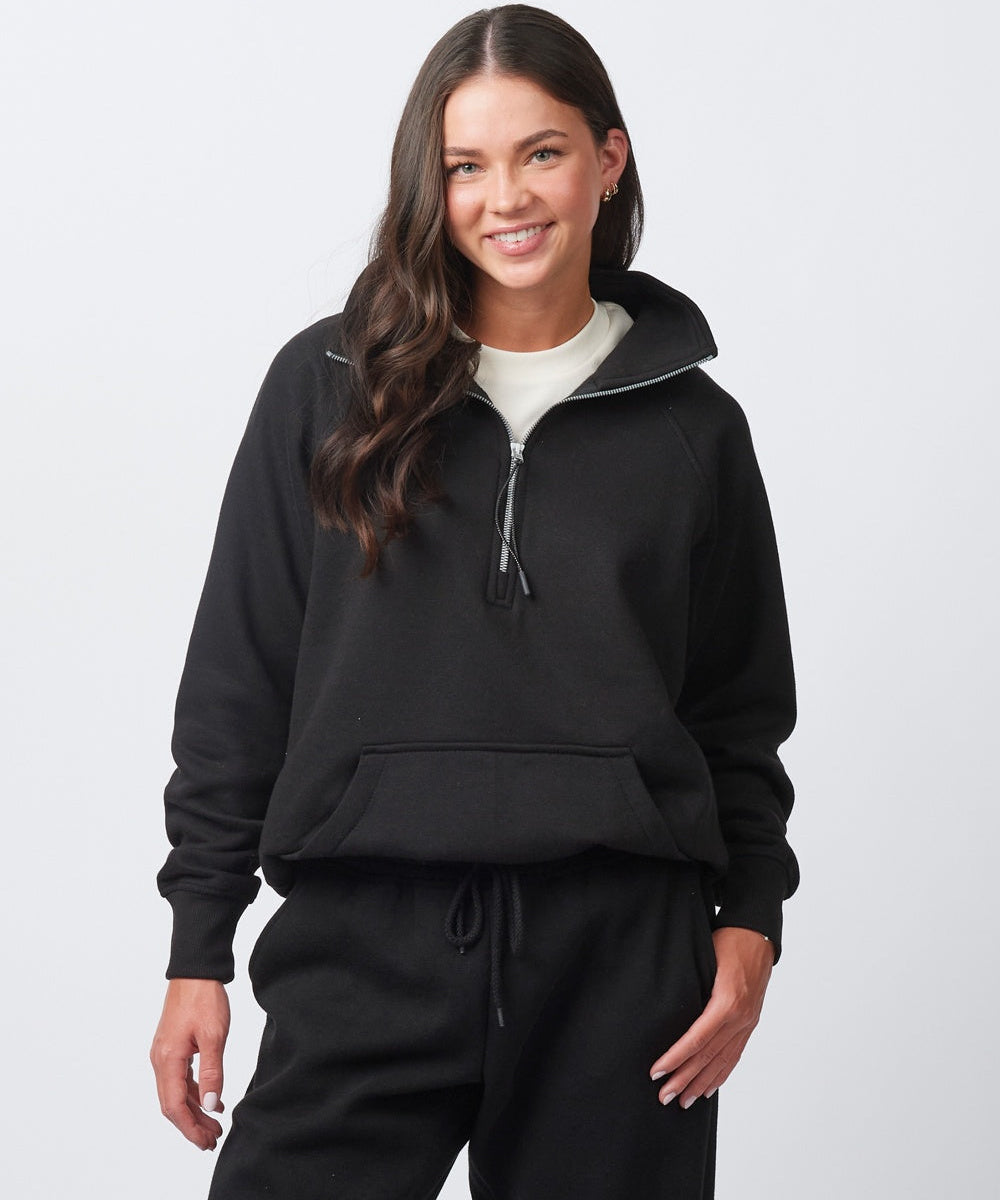 Enza Women's Half Zip Fleece Sweatshirt