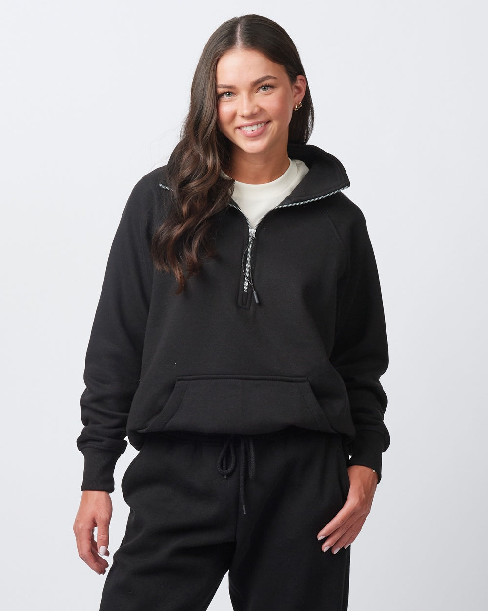 Enza Women's Half Zip Fleece Sweatshirt