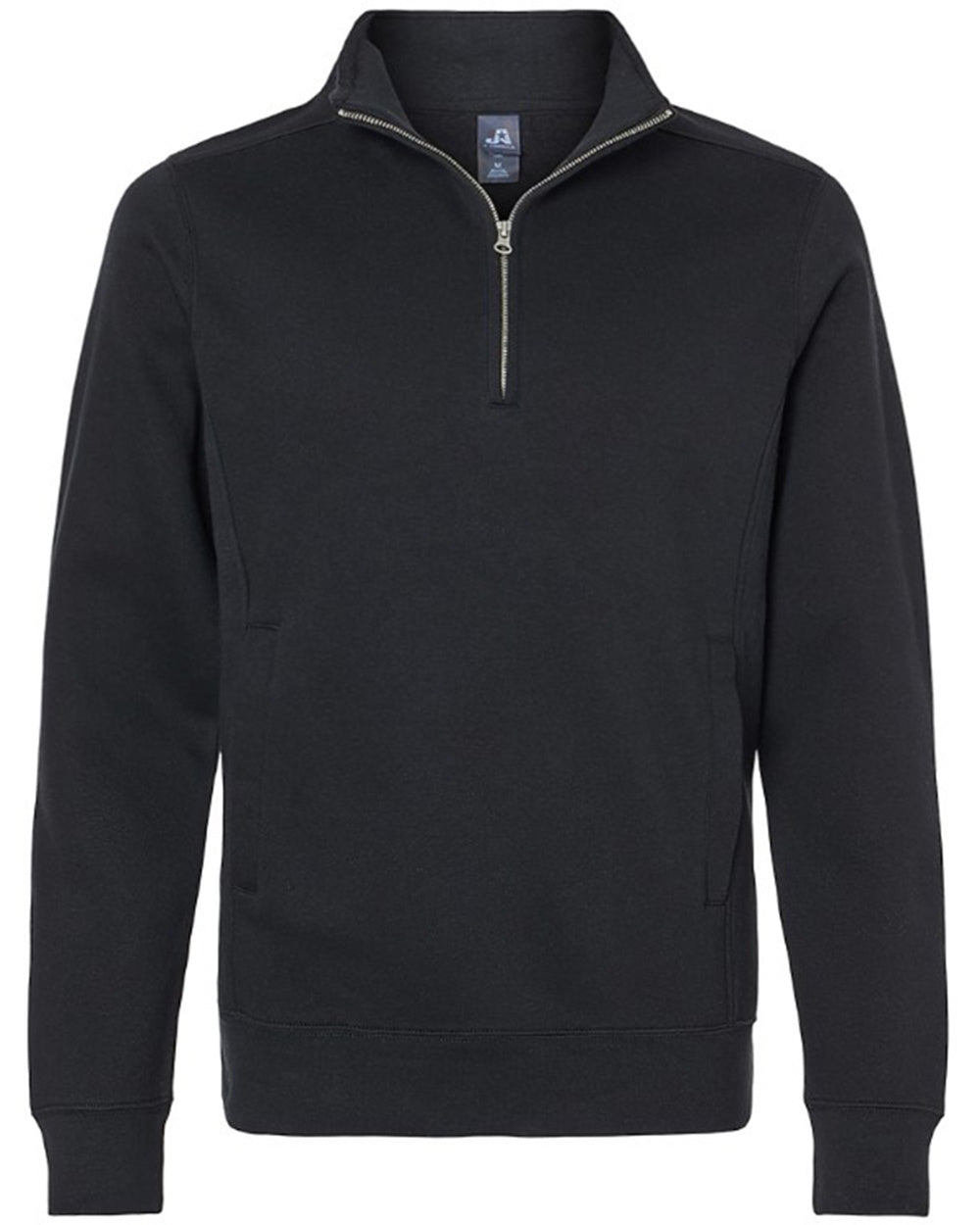J America Unisex 1/4 Zip Fleece Sweatshirt with Knit Side Panels