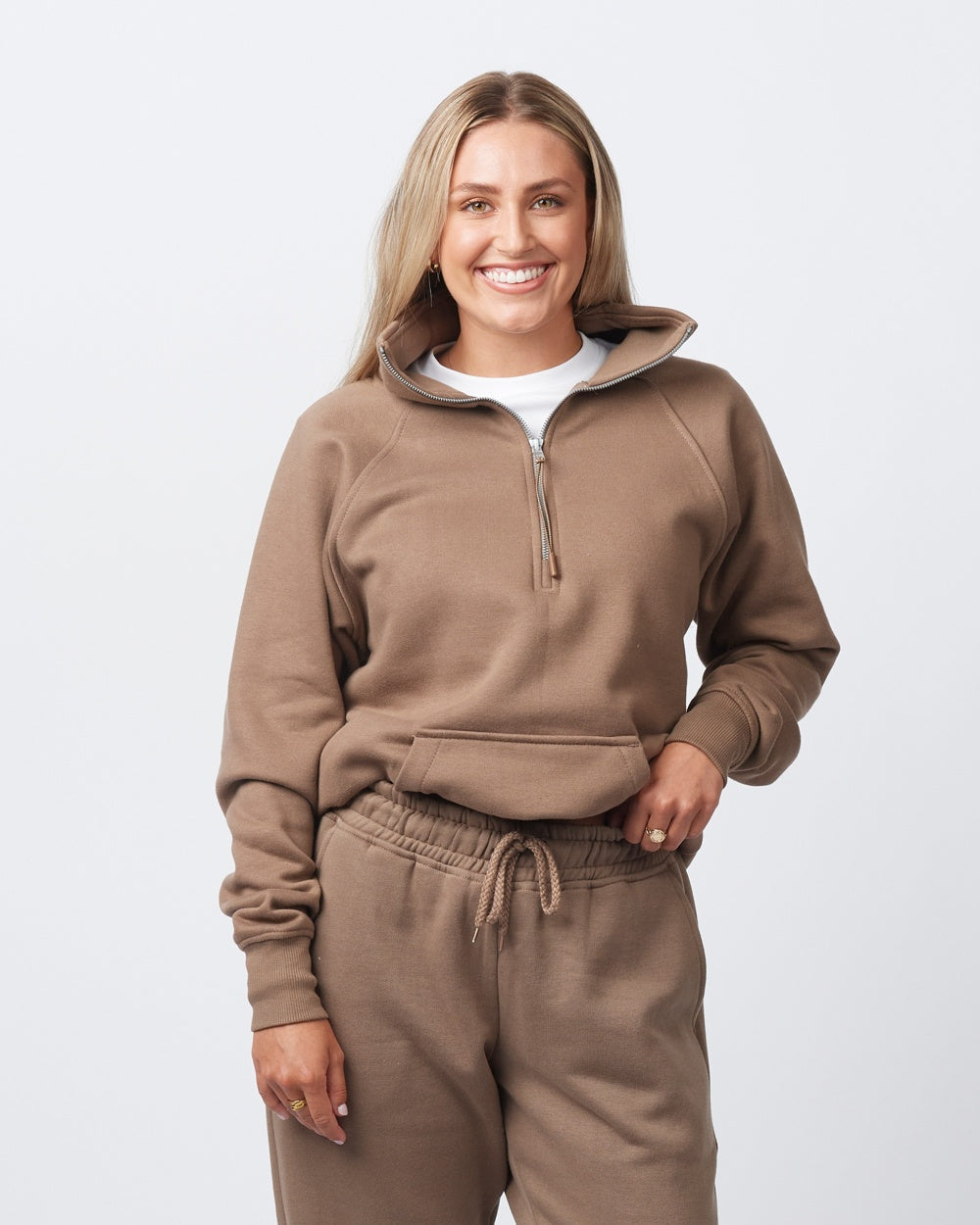 Enza Women's Half Zip Fleece Sweatshirt