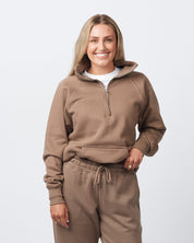 Enza Women's Half Zip Fleece Sweatshirt