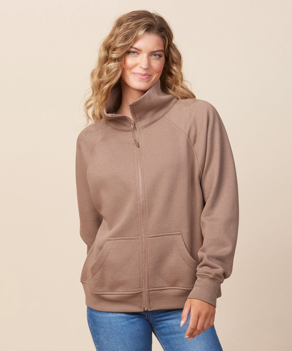 Enza Cadet Collar Full Zip Jacket