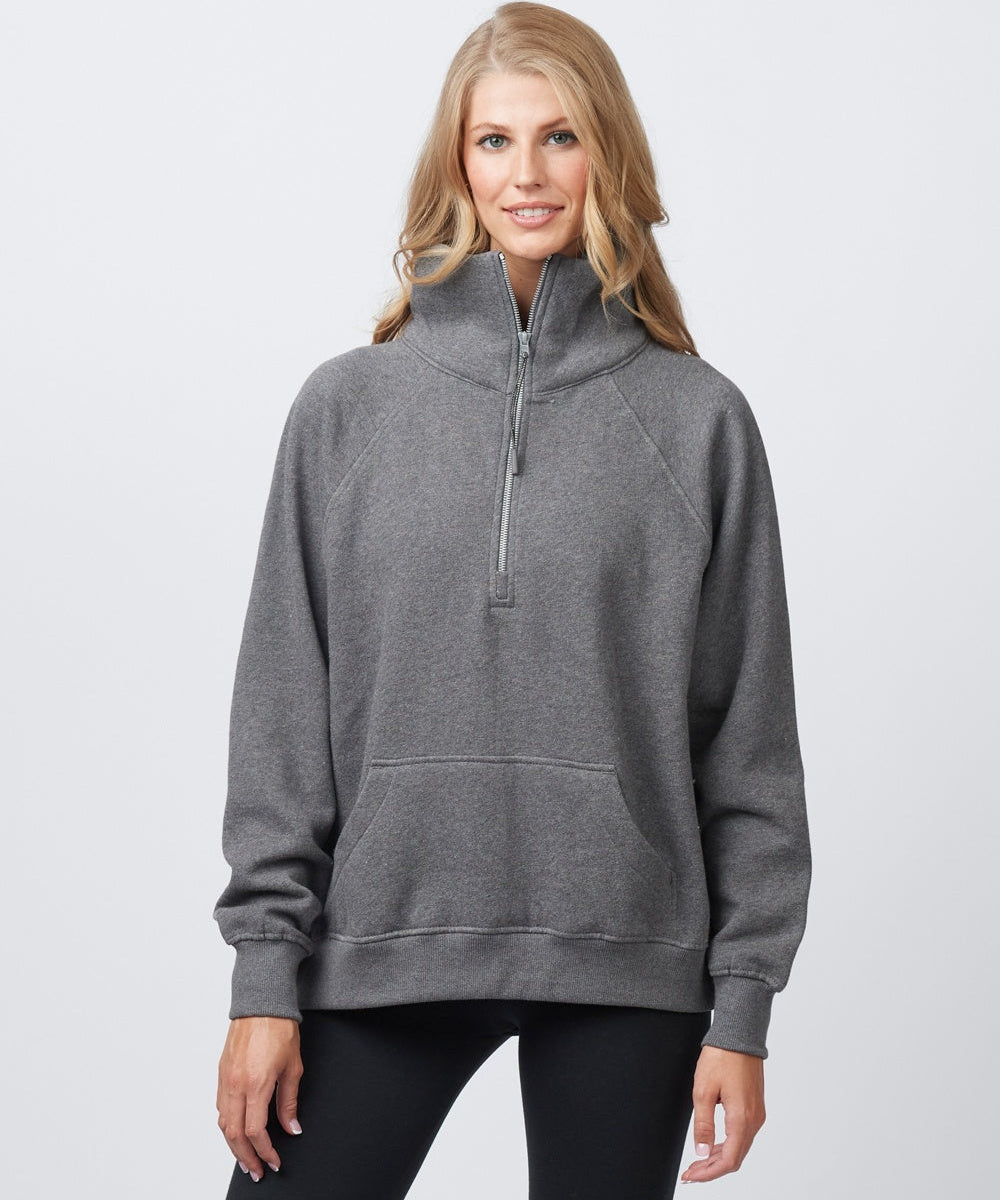 Enza Women's Half Zip Fleece Sweatshirt