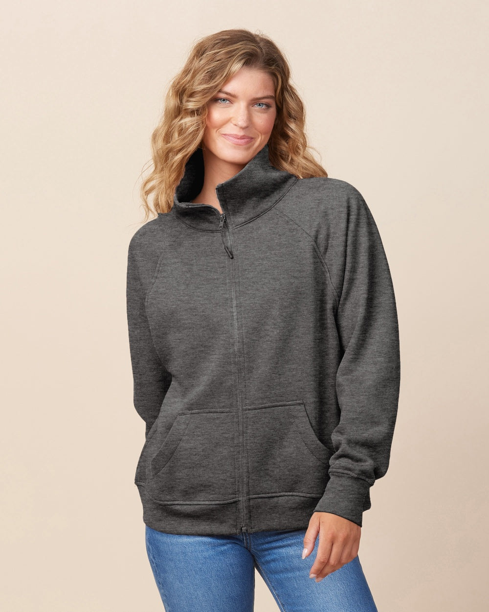 Enza Cadet Collar Full Zip Jacket