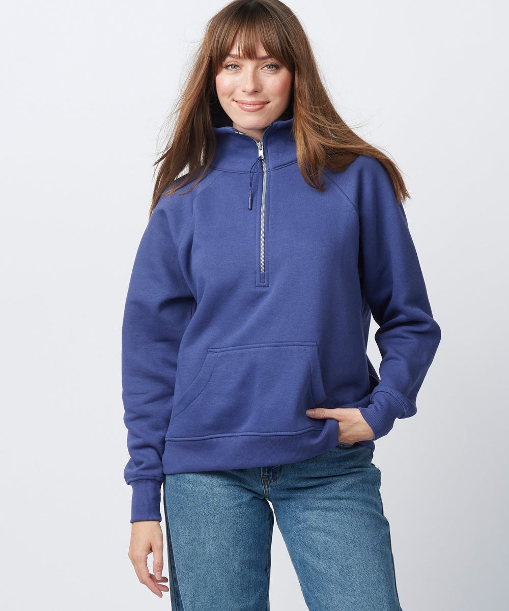 Enza Women's Half Zip Fleece Sweatshirt