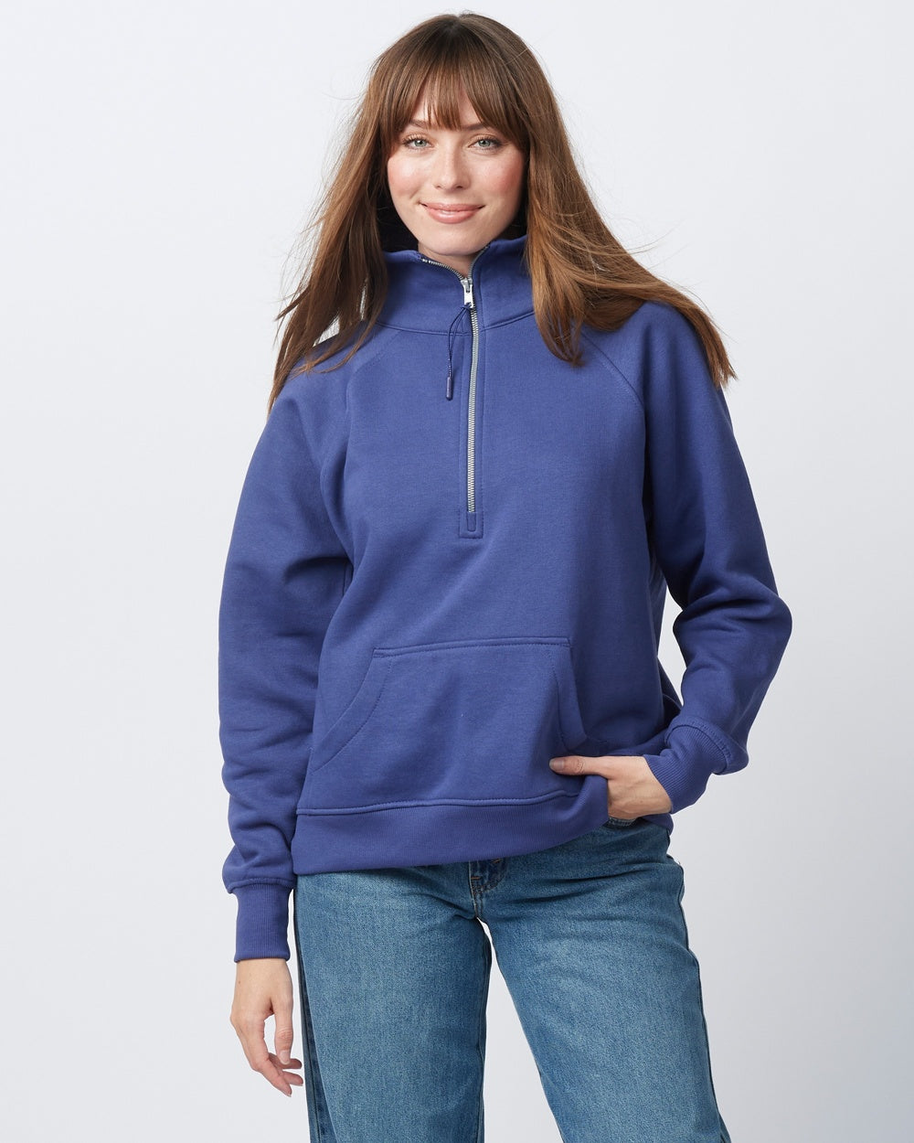 Enza Women's Half Zip Fleece Sweatshirt