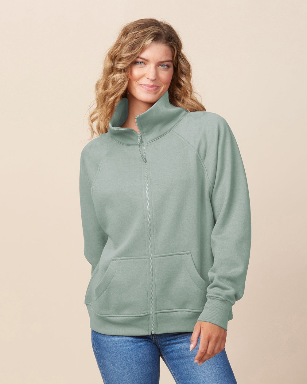 Enza Cadet Collar Full Zip Jacket