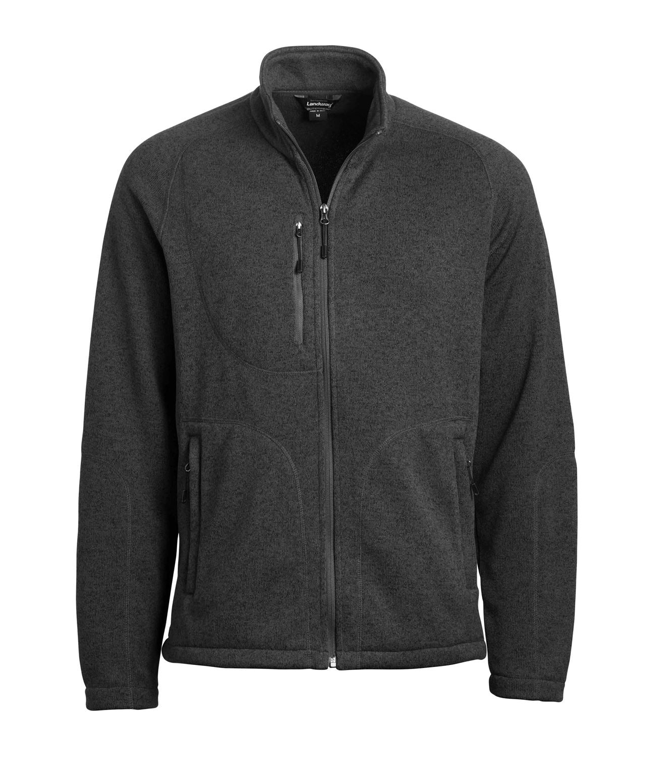 Landway Men's Sweater Knit Fleece Jacket