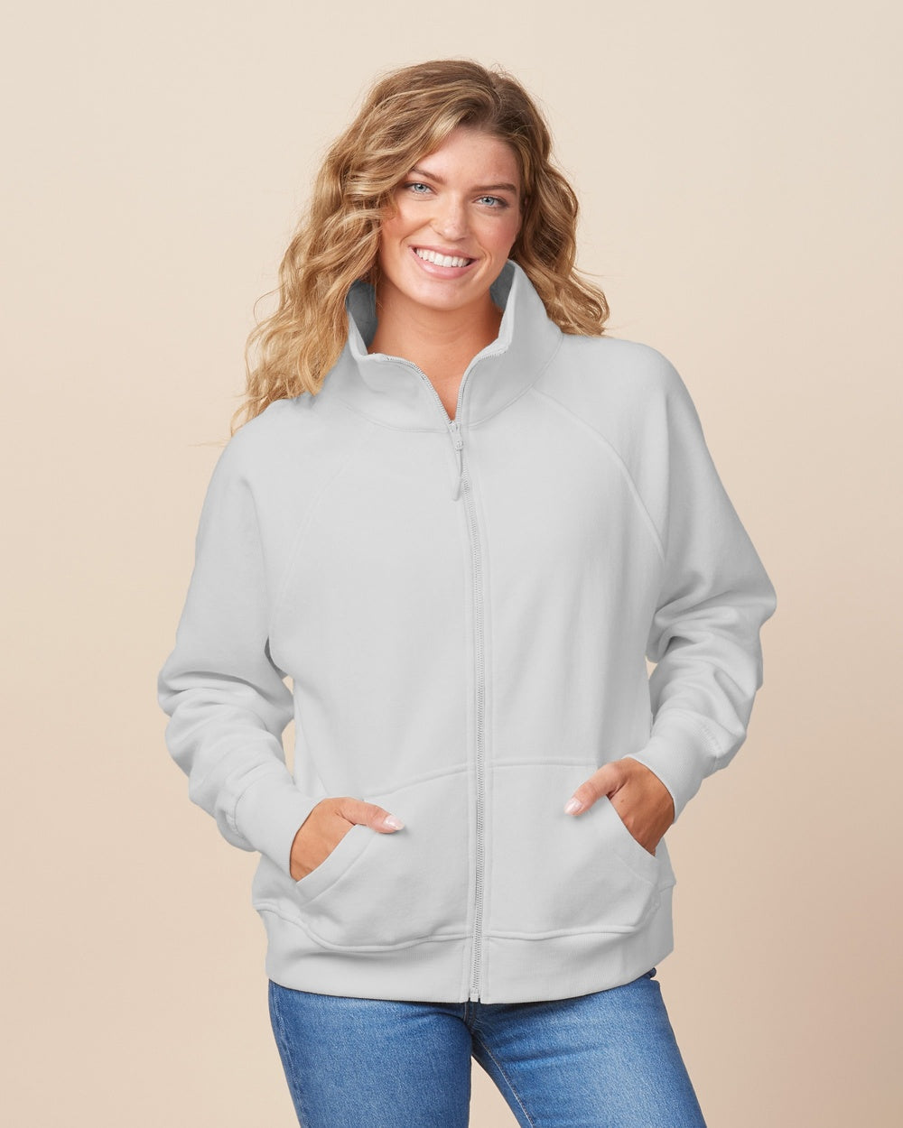Enza Cadet Collar Full Zip Jacket