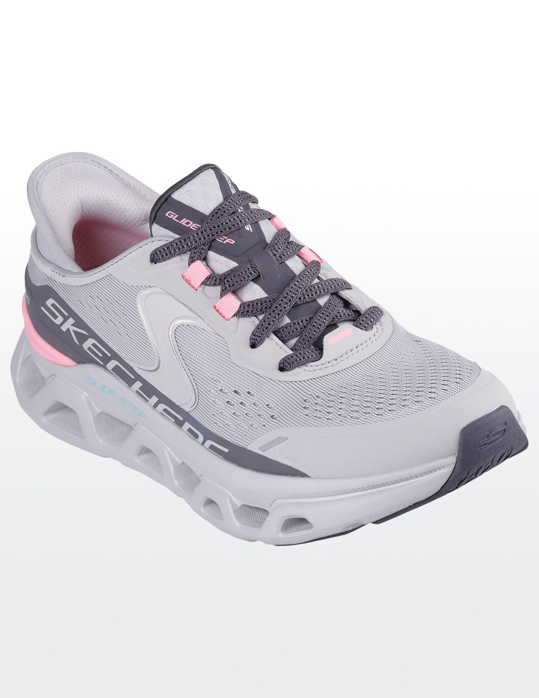 Skechers Women's Glide-Step Shoes Grey/Pink