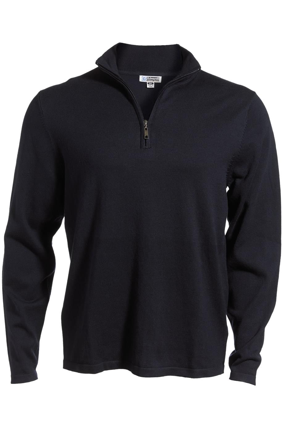 Unisex Quarter Zip Cotton Blend Sweater
