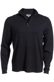 Unisex Quarter Zip Cotton Blend Sweater
