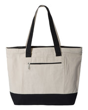 19L Zipper Canvas Tote