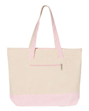 19L Zipper Canvas Tote