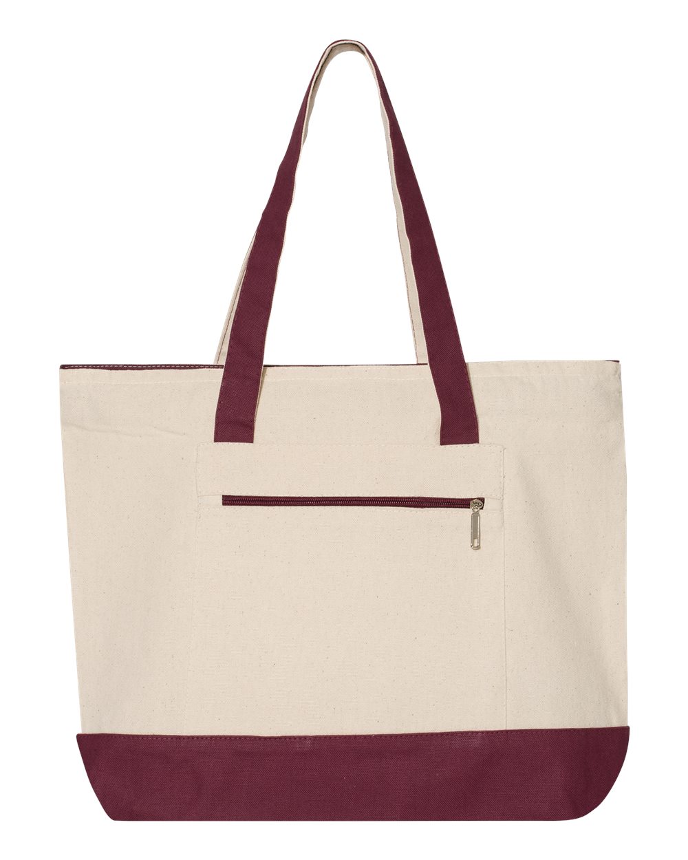 19L Zipper Canvas Tote
