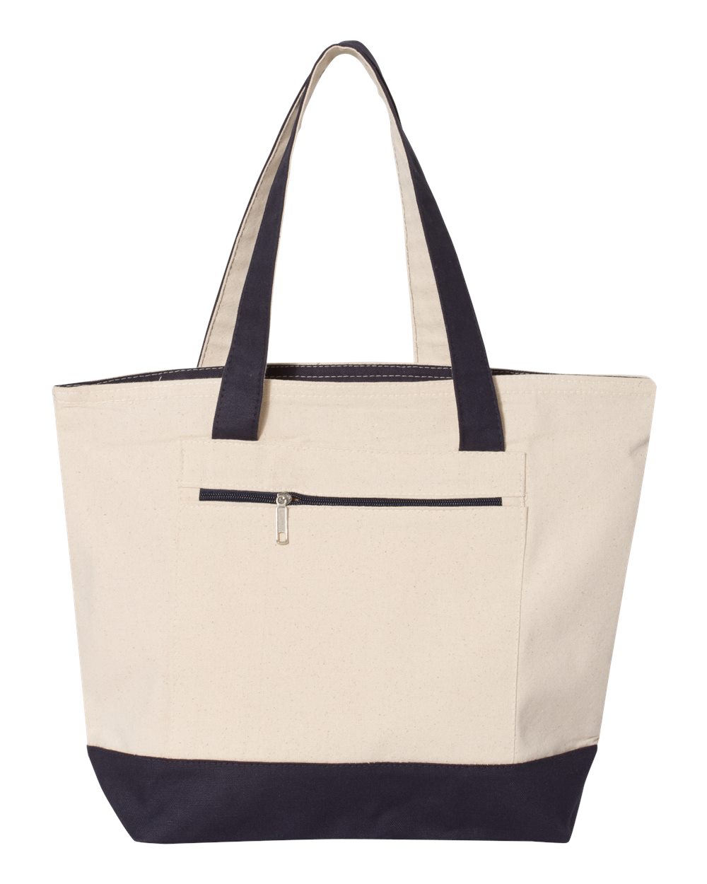 19L Zipper Canvas Tote