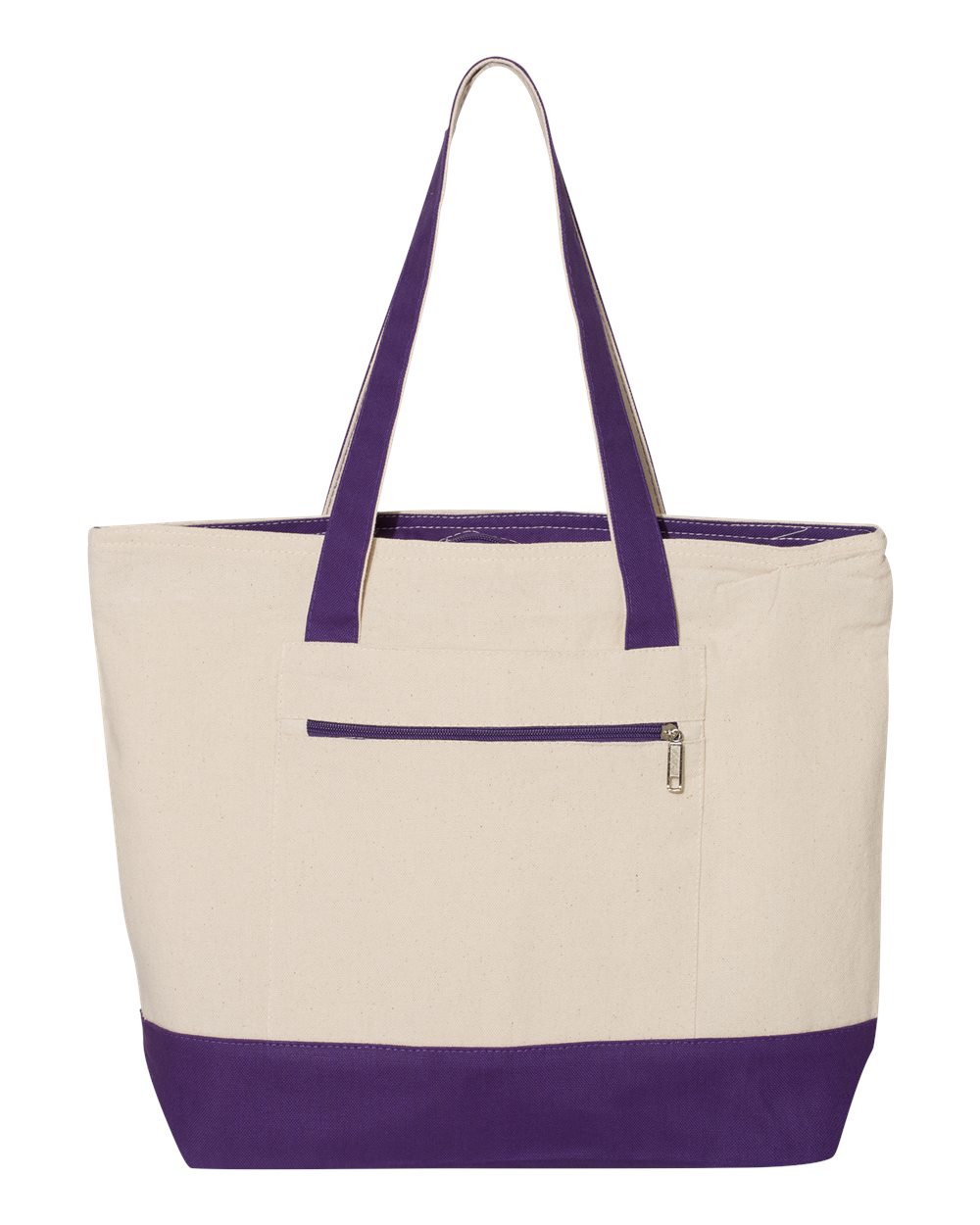 19L Zipper Canvas Tote