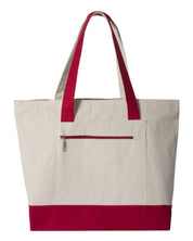 19L Zipper Canvas Tote