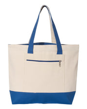 19L Zipper Canvas Tote