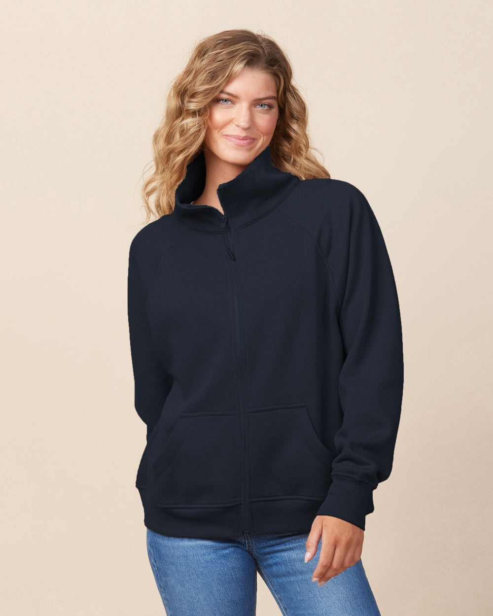 Enza Cadet Collar Full Zip Jacket