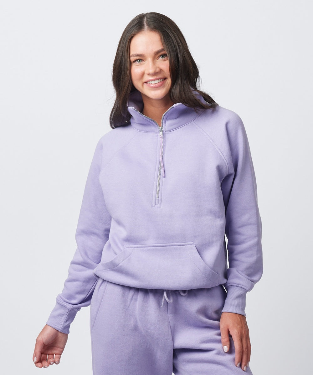Enza Women's Half Zip Fleece Sweatshirt