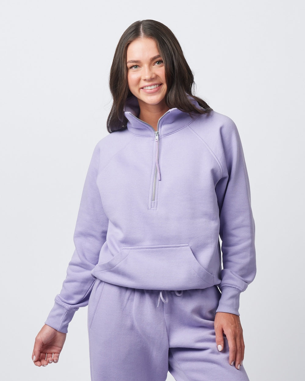 Enza Women's Half Zip Fleece Sweatshirt