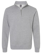 J America Unisex 1/4 Zip Fleece Sweatshirt with Knit Side Panels