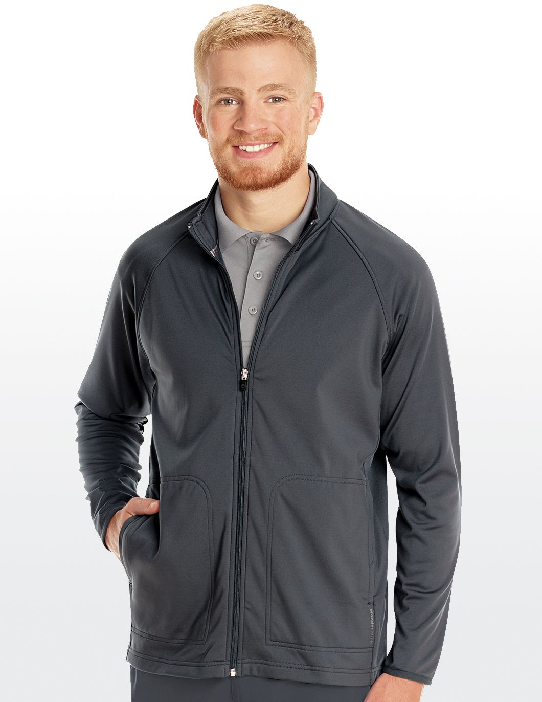 Wonderwink W123 Men's Fleece Full Zip Jacket