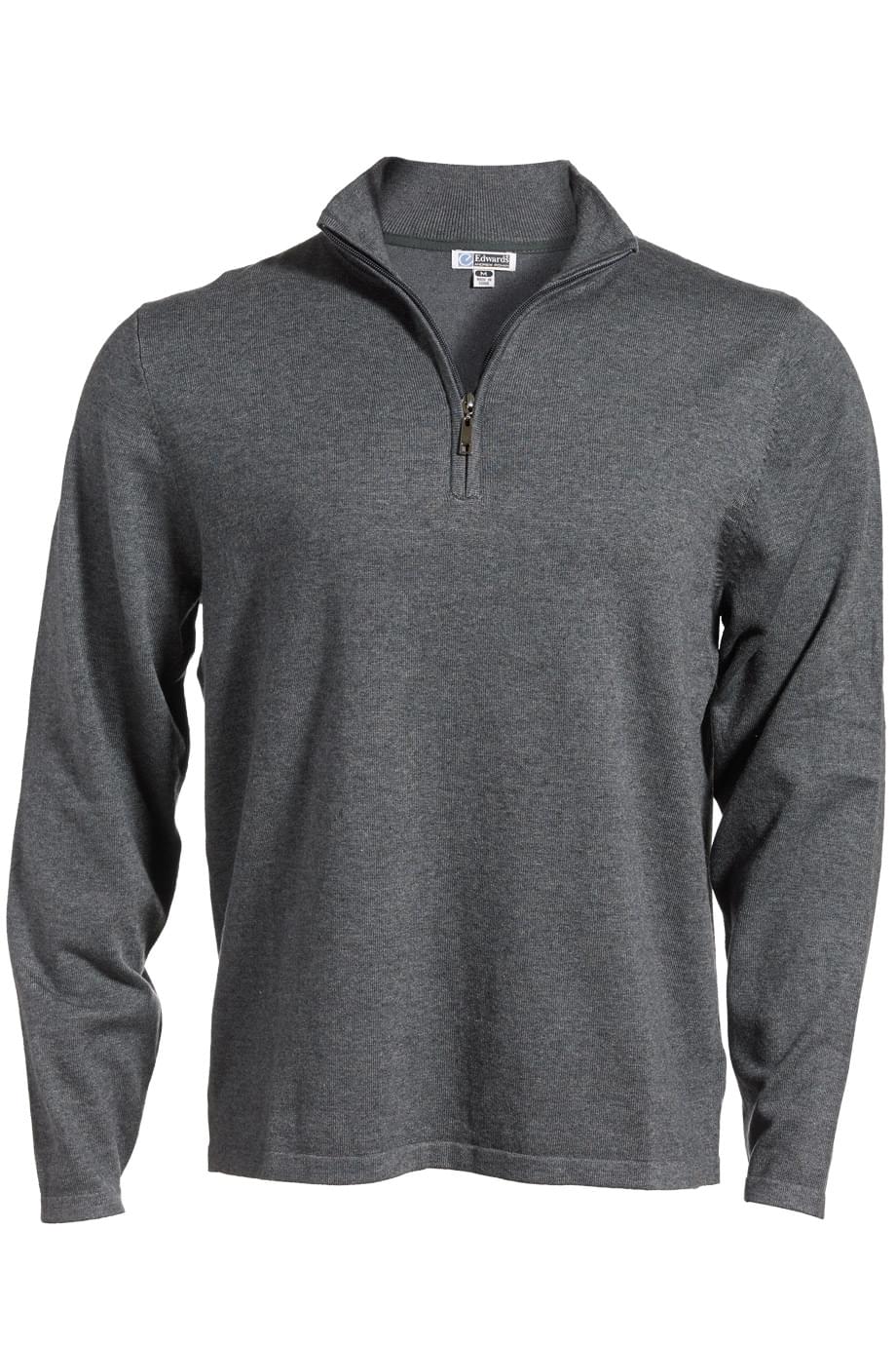 Unisex Quarter Zip Cotton Blend Sweater