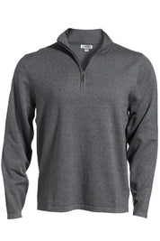 Unisex Quarter Zip Cotton Blend Sweater