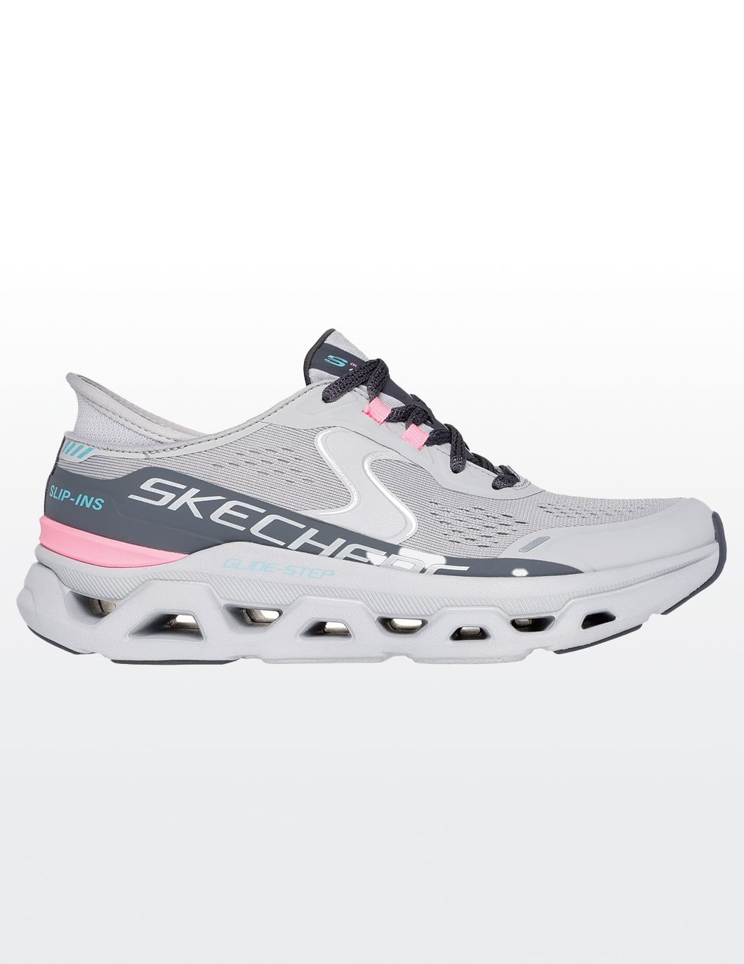 Skechers Women's Glide-Step Shoes Grey/Pink