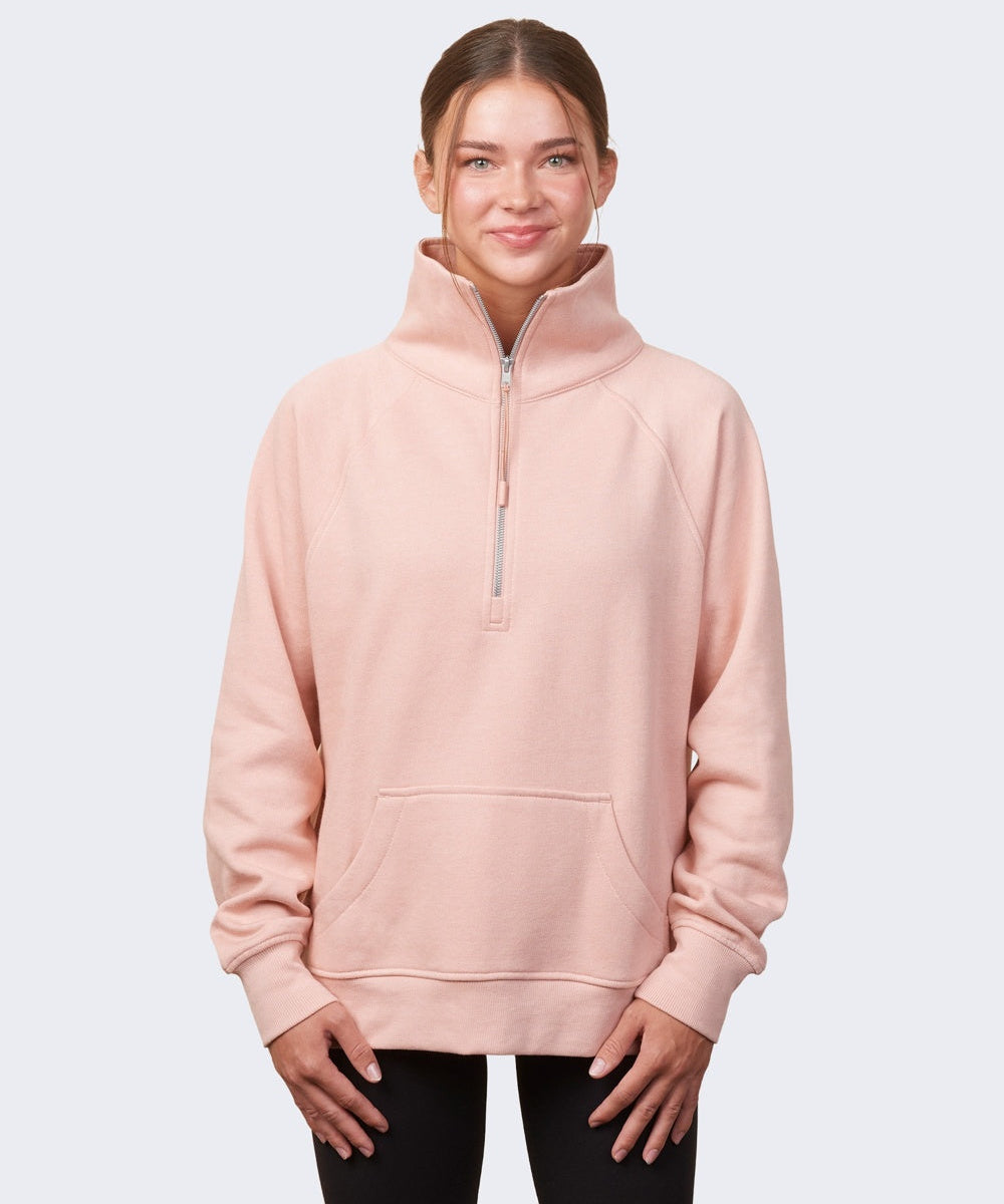 Enza Women's Half Zip Fleece Sweatshirt