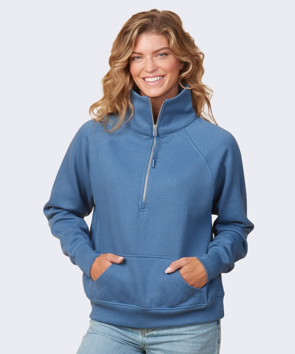 Enza Women's Half Zip Fleece Sweatshirt