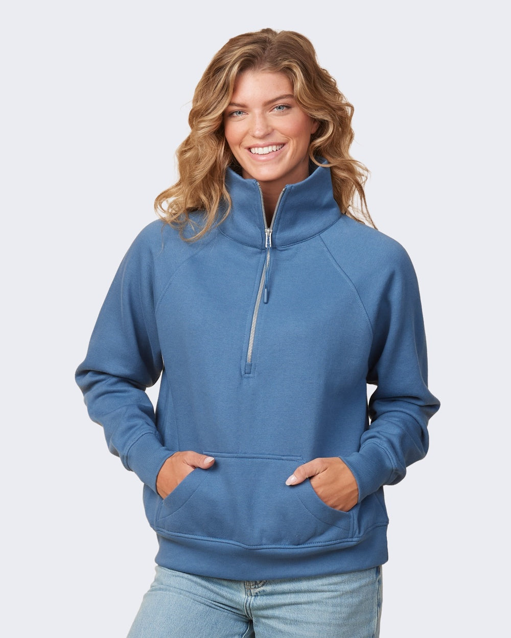 Enza Women's Half Zip Fleece Sweatshirt