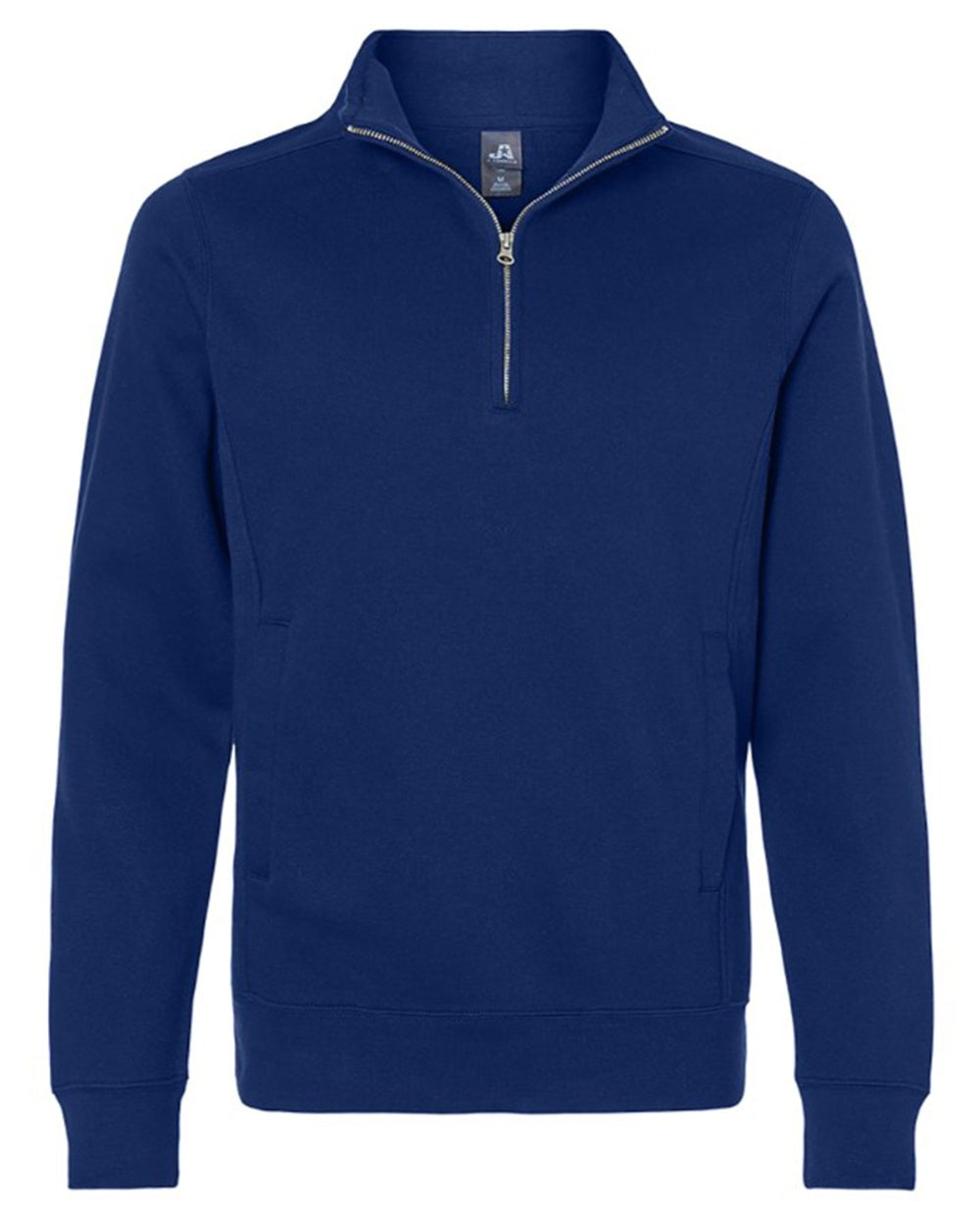 J America Unisex 1/4 Zip Fleece Sweatshirt with Knit Side Panels