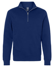 J America Unisex 1/4 Zip Fleece Sweatshirt with Knit Side Panels
